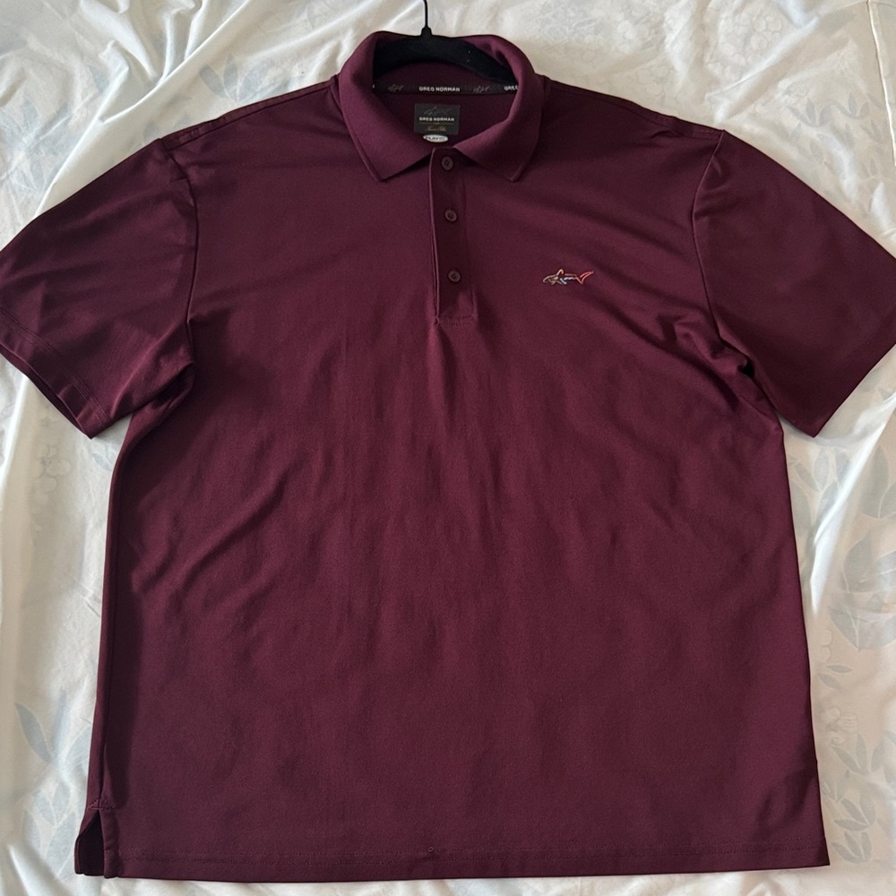 Tasso Elba Men's Greg Norman Polo Shirt in Burgundy Size L